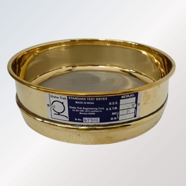 Globetrek Test Sieve GT-501 – durable Brass Frame laboratory sieve with fine mesh for accurate particle size testing