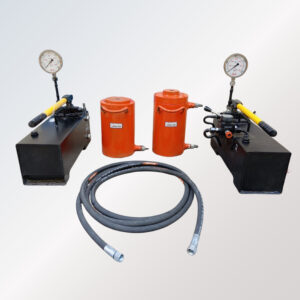Hydraulic jack for concrete compression testing in laboratories