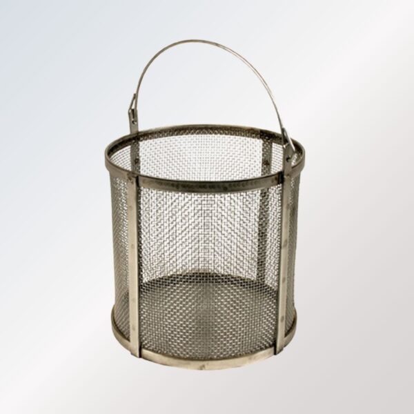 "Stainless steel aggregate density basket for laboratory testing of specific gravity and bulk density of aggregates"